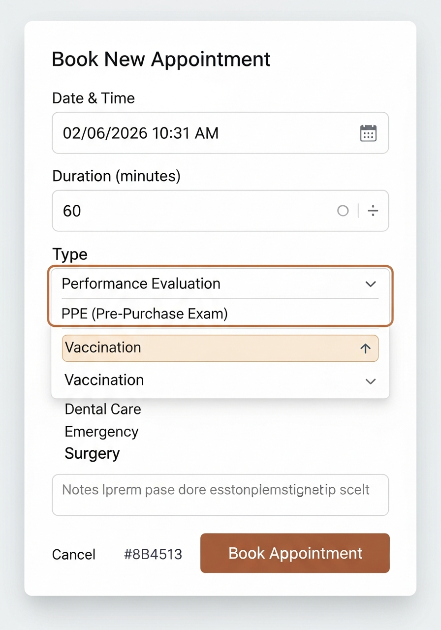 StableTrack scheduling and booking